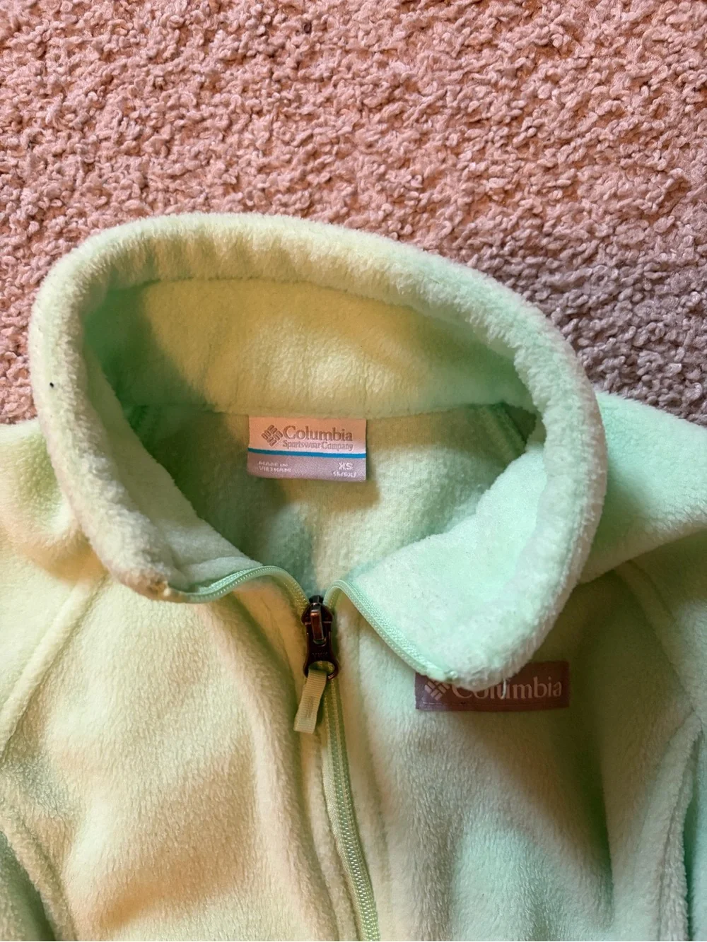 Columbia Girls' Fleece Jackets - Pink & Mint Green